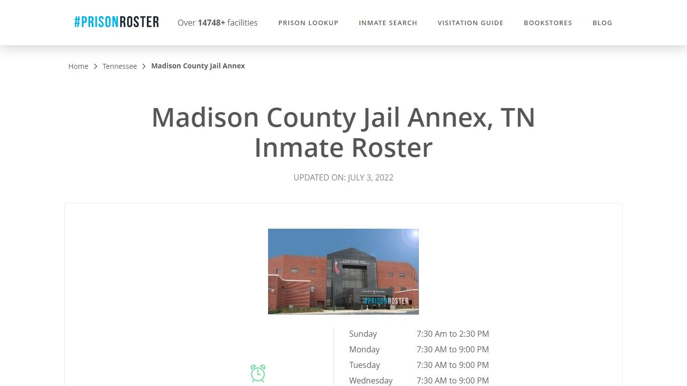 Madison County Jail Annex, TN Inmate Roster
